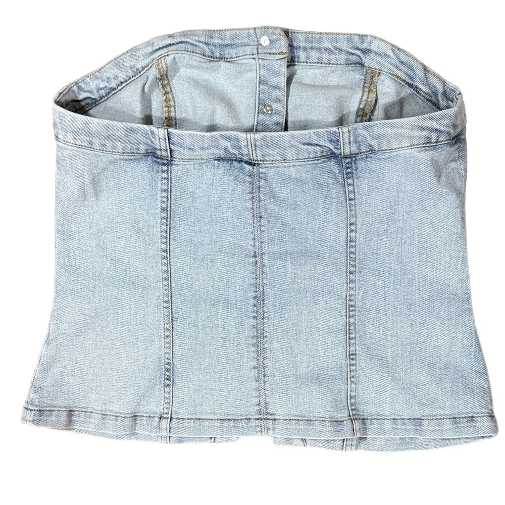 H&M Divided Light Blue Denim Bandeau Top SKU1279 - Picture 4 of 11